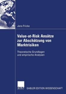 Image for Value-at-Risk Ansatze zur Abschatzung von Marktrisiken
