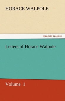 Image for Letters of Horace Walpole