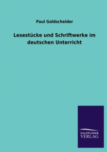 Image for Lesestucke Und Schriftwerke Im Deutschen Unterricht
