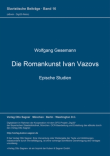 Die Romankunst Ivan Vazovs