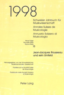 Schweizer Jahrbuch fuer Musikwissenschaft- Annales Suisses de Musicologie- Annuario Svizzero di Musicologia