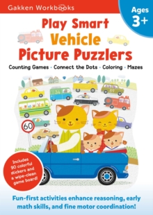 Image for Play Smart Vehicle Picture Puzzlers Age 3+ : Preschool Activity Workbook with Stickers for Toddlers Ages 3, 4, 5: Learn Using Favorite Themes: Tracing, Mazes, Matching Games (Full Color Pages)
