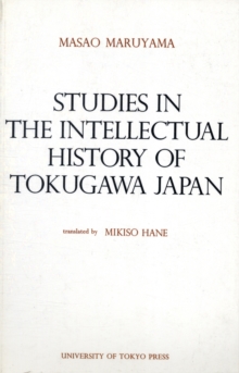 Image for STUDIES IN INTELLECTUAL HISTORY TOKUGAWA