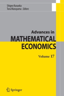 Image for Advances in Mathematical Economics Volume 17