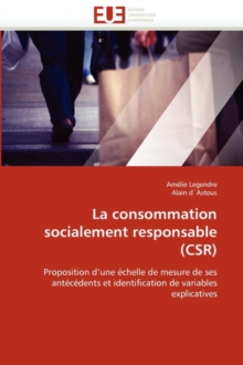 Image for La Consommation Socialement Responsable (Csr)