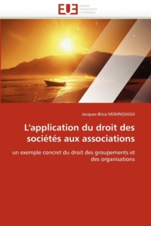 Image for L''application Du Droit Des Soci t s Aux Associations