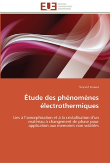 Image for Etude des phenomenes electrothermiques