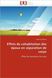 Image for Effets de Cohabitation Des  poux En S paration de Corps