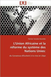 Image for L''union Africaine Et La R forme Du Syst me Des Nations Unies