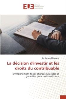 Image for La decision d'investir et les droits du contribuable
