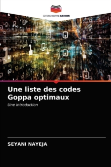Image for Une liste des codes Goppa optimaux