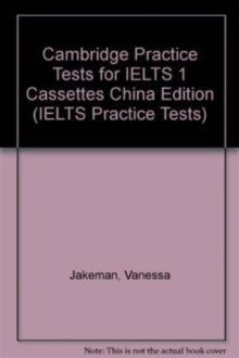 Image for Cambridge Practice Tests for IELTS 1 Cassettes China Edition