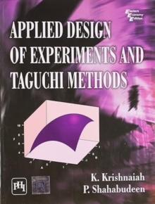Image for Applied Design of Experiments and Taguchi Methods