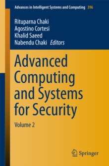 Image for Advanced Computing and Systems for Security: Volume 2