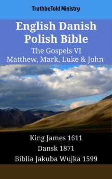Image for English Danish Polish Bible - The Gospels VI - Matthew, Mark, Luke & John: King James 1611 - Dansk 1871 - Biblia Jakuba Wujka 1599