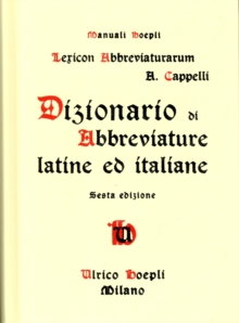 Image for Lexicon Abbreviaturarum