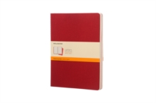 Moleskine Ruled Cahier Xl – Red Cover (3 Set)