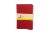 Moleskine Plain Cahier Xl – Red Cover (3 Set)