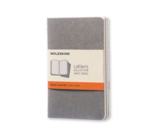 Moleskine Pebble Grey Ruled Cahier Pocket Journal (3 Set)