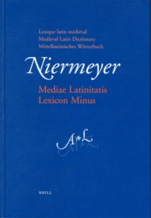 Image for Mediae Latinitatis Lexicon Minus