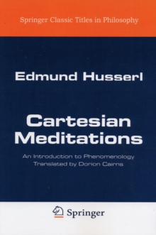 Image for Cartesian meditations  : an introduction to phenomenology