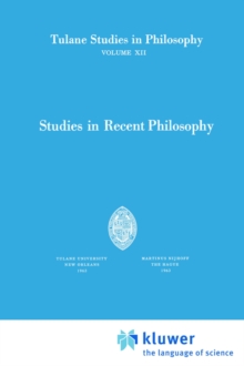 Image for Studies in Recent Philosophy