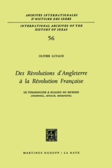Image for Des revolutions d'Angleterre a la Revolution francaise