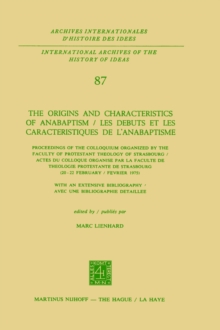 Image for The Origins and Characteristics of Anabaptism / Les Debuts et les Caracteristiques de l’Anabaptisme