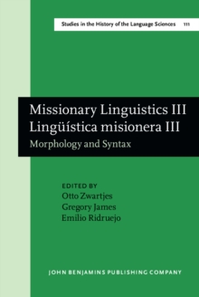 Image for Missionary Linguistics III / Linguistica misionera III