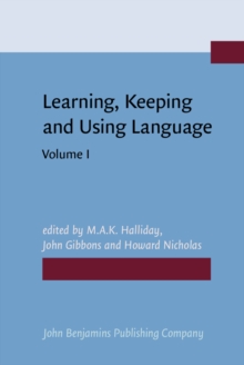 Image for Learning, Keeping and Using Language: Selected papers from the Eighth World Congress of Applied Linguistics, Sydney, 16-21 August 1987. Volume 1