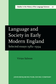 Image for Language and Society in Early Modern England: Selected essays 1982-1994