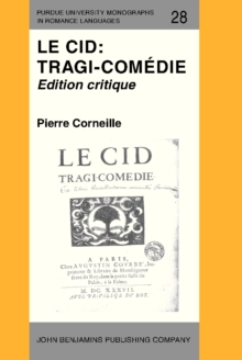 Image for Le Cid: Tragi-comedie: Edition critique