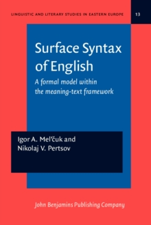 Image for Surface Syntax of English: A formal model within the meaning-text framework