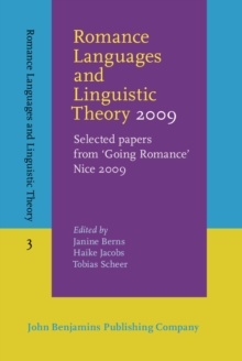 Image for Romance languages and linguistic theory 2009: selected papers from "Going Romance" Nice 2009