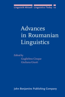 Image for Advances in Roumanian Linguistics