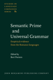 Semantic Primes and Universal Grammar: Empirical evidence from the ...