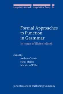 Image for Formal Approaches to Function in Grammar: In honor of Eloise Jelinek