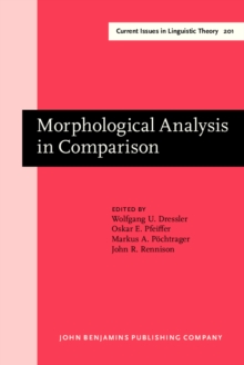 Image for Morphological analysis in comparison