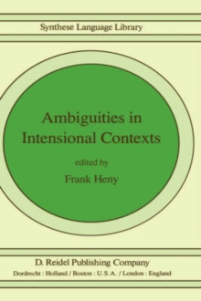 Image for Ambiguities in Intensional Contexts
