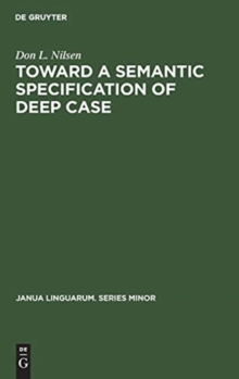 Image for Toward a Semantic Specification of Deep Case