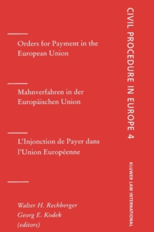 Image for Orders for Payment in the European Union