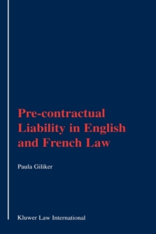 Image for Pre-Contractual Liability in English and French Law