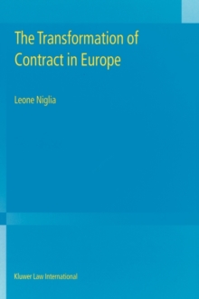 Image for The transformation of contract in Europe