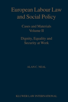 Image for European Labour Law and Social Policy, Cases and Materials Vol 2