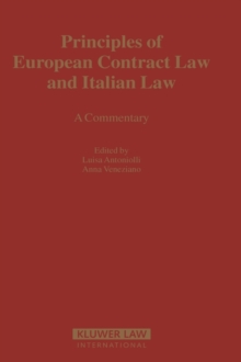 Image for Principles of European Contract Law and Italian Law