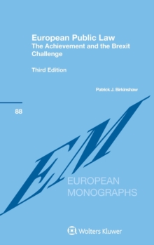Image for European Public Law : The Achievement and the Brexit Challenge