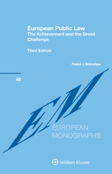 Image for European Public Law: The Achievement and the Brexit Challenge