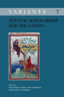 Image for Textual Scholarship and the Canon