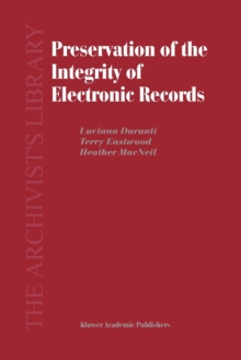Image for Preservation of the integrity of electronic records