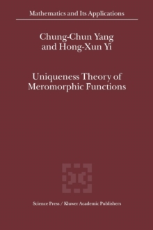 Image for Uniqueness theory of meromorphic functions